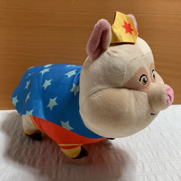 SuperPets Batman Dog & WonderWoman Pig Plush - Picture 3 of 16